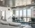 modern lounge area with large windows