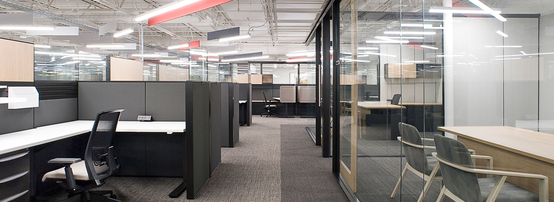 interior of Silencer Central's modern work area
